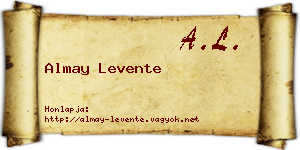 Almay Levente névjegykártya